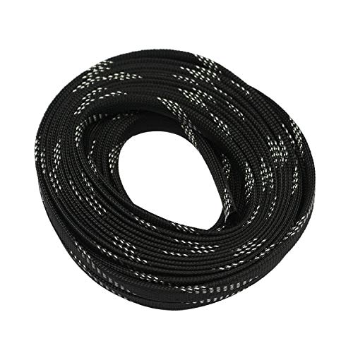 CBAZY 30ft PET Expandable Sleeving Wire Cable Sleeve (1/6", Silver&Black) - Image 4