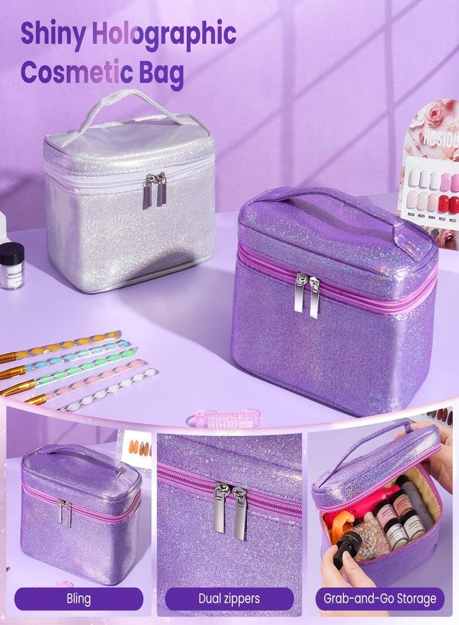 Deciniee Acrylic Nail Kit for Beginners with Everything in Storage Bag, Bling Purple - Image 3