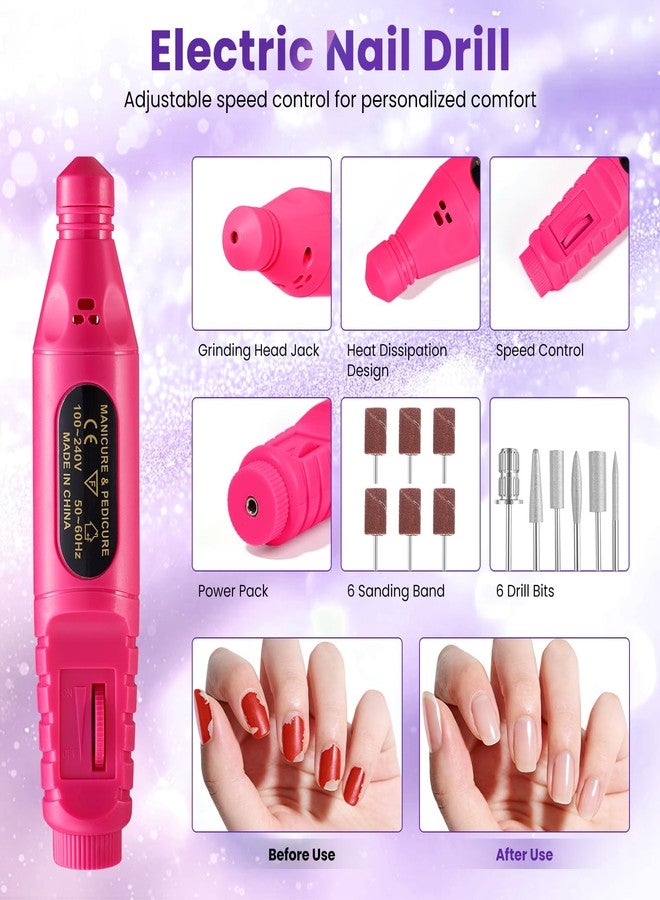 Deciniee Acrylic Nail Kit for Beginners with Everything in Storage Bag, Bling Purple - Image 4