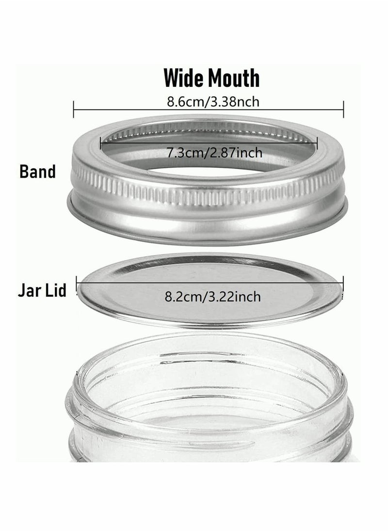 Lids for Jar Canning Lids, Food Grade Material, Split Type Leak Proof and Secure Caps, 12 Set