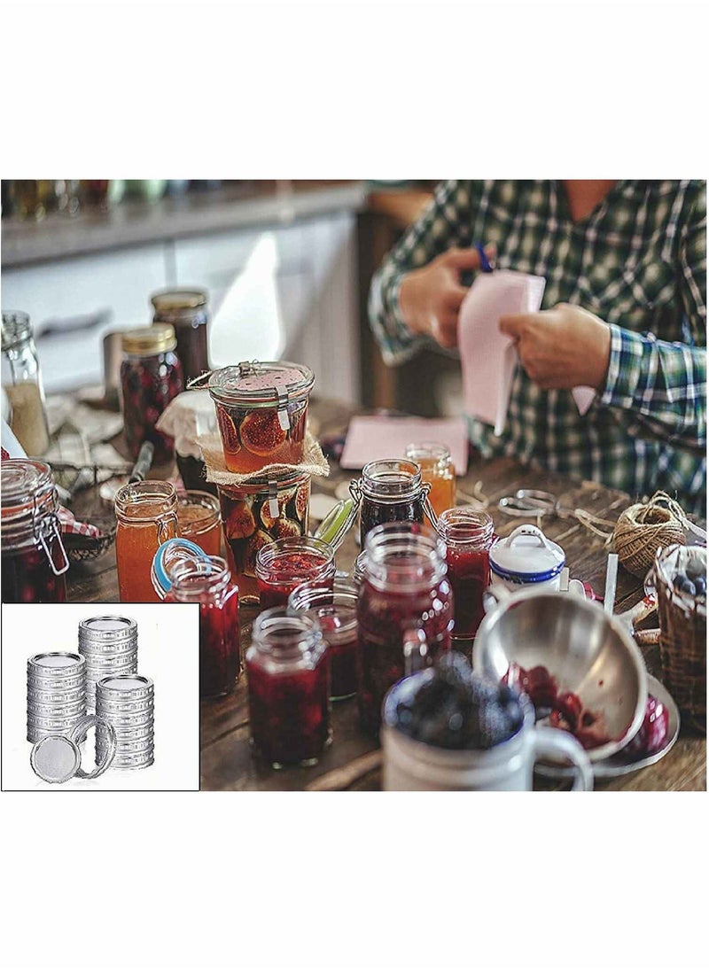 Lids for Jar Canning Lids, Food Grade Material, Split Type Leak Proof and Secure Caps, 12 Set