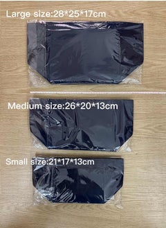 Generic Multi Pocket Felt Handbag Organizer, Folding Tote Bag organizer insert, Felt Organizer Insert Handbags Base Shaper, for Insert Wallet Organizer BLUE Size 28*25*17cm  - Image 4