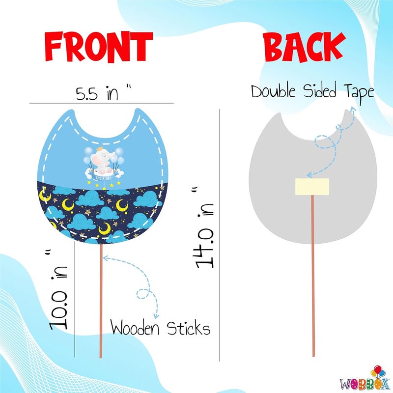 WOBBOX Baby Shower Combo of Party Props 28 Pcs Boy Or Girl We Love You Bunting Banner with Mum to be Light Pink Sash Baby Shower Decoration Item Pack of 3 - Image 3