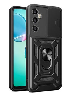 Generic realme c65 Shield Full Protection Case With Metal Ring &Slide Camera Cover For realme c65 case  - Image 1