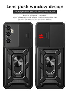 Generic realme c65 Shield Full Protection Case With Metal Ring &Slide Camera Cover For realme c65 case  - Image 2