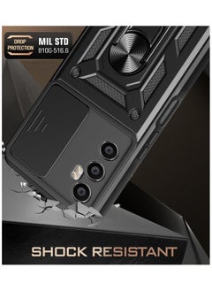 Generic realme c65 Shield Full Protection Case With Metal Ring &Slide Camera Cover For realme c65 case  - Image 3