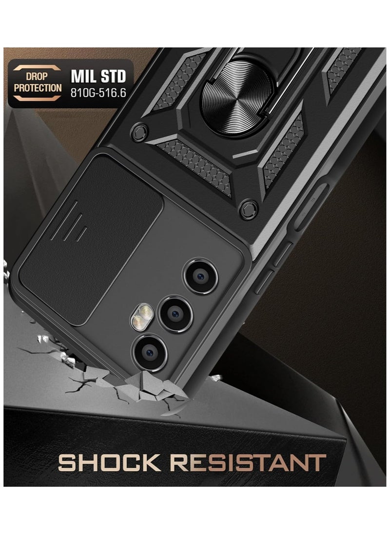 Generic realme c65 Shield Full Protection Case With Metal Ring &Slide Camera Cover For realme c65 case  - Image 3