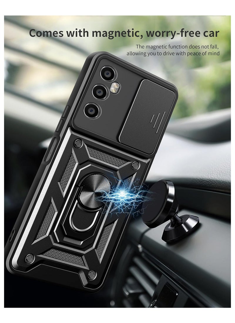 Generic realme c65 Shield Full Protection Case With Metal Ring &Slide Camera Cover For realme c65 case  - Image 4