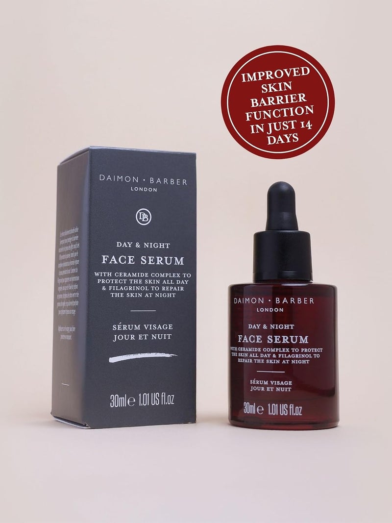 Daimon Barber Day and Night Face Serum for Men Moisturising Face Oil with Ceramide Complex for 24h Protection Suitable to Use PreShaving 30ml - Image 2
