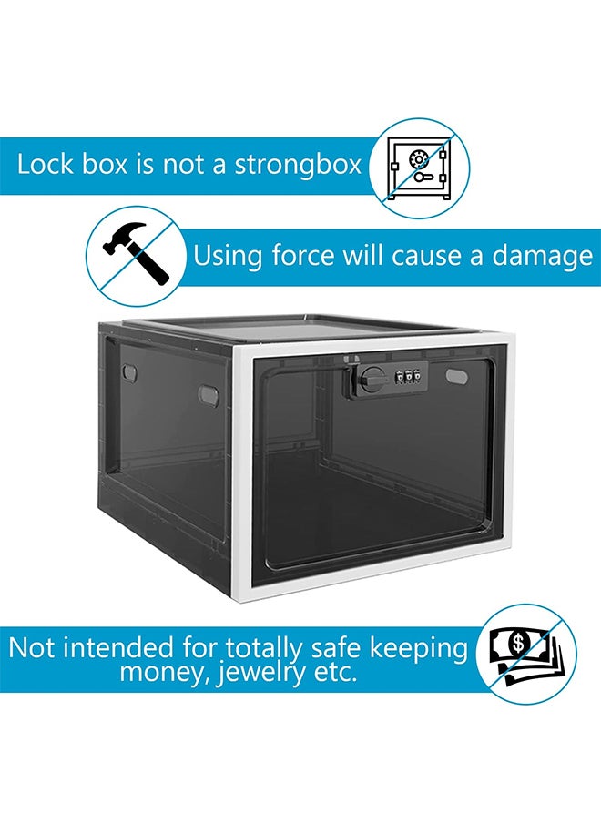 Hihonor Large Medicine Lock Box,Easy to Install,Safe Material for Snacks/Tablets/Cell Phones(Black)  - Image 5