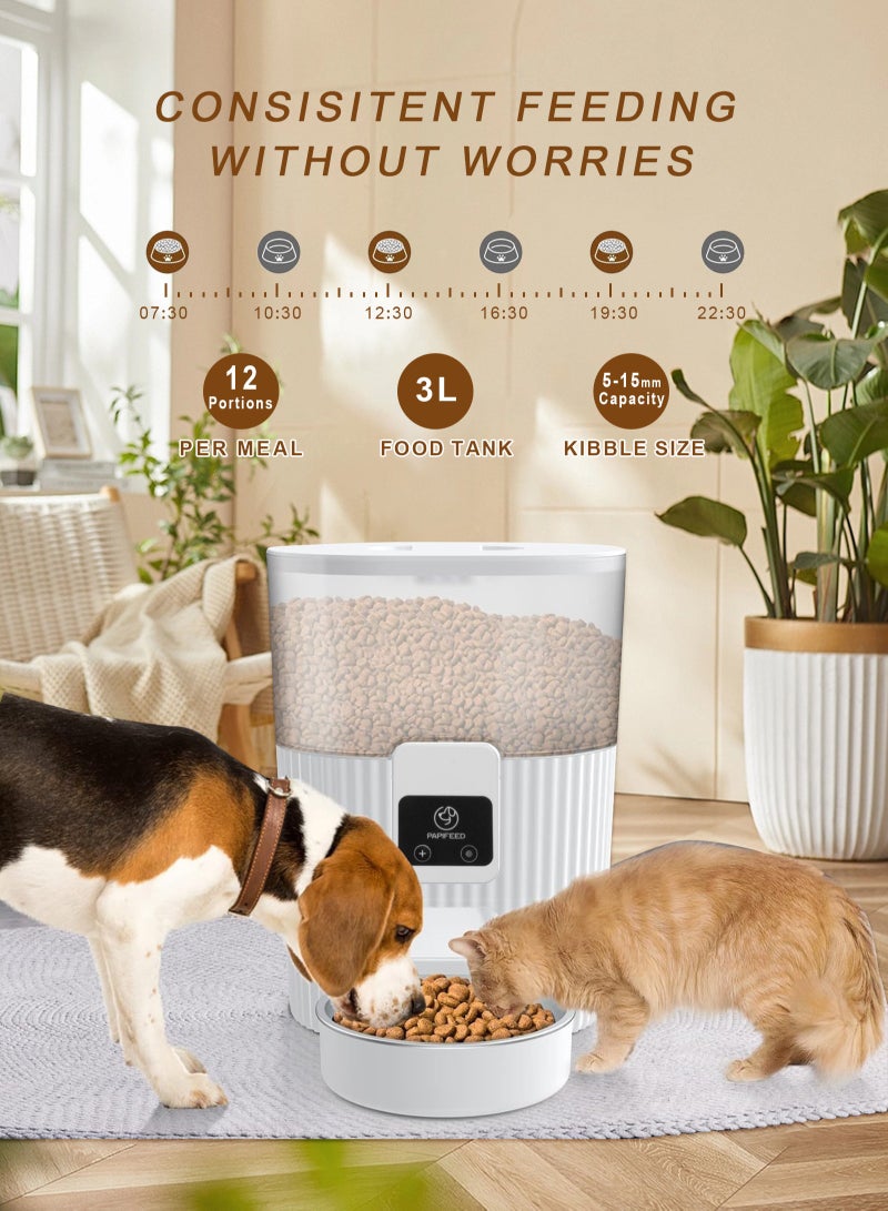 URbazaar Smart Automatic Cat Feeders with APP WiFi Cat Automatic Feeder for Cats & Dogs, Smart Timed Auto Cat Food Dispenser, Portion Control- Battery and Plug-in Power Up to 10 Meals Per Day - Image 2