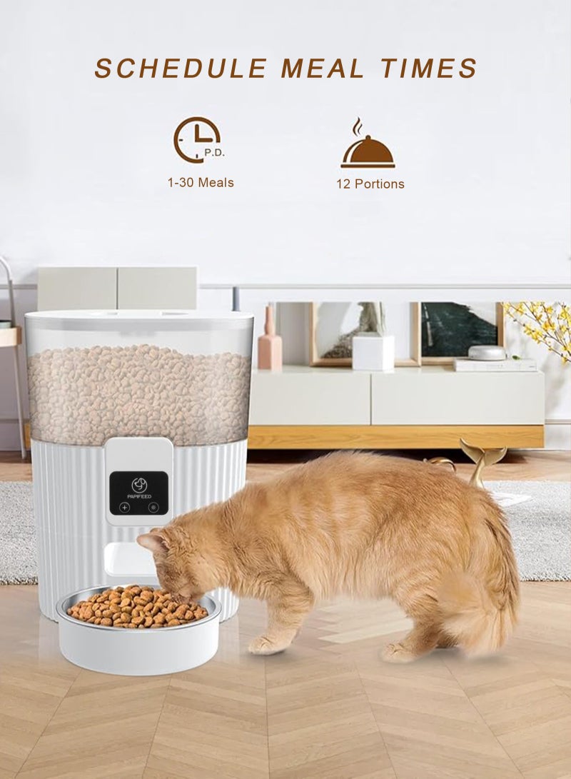 URbazaar Smart Automatic Cat Feeders with APP WiFi Cat Automatic Feeder for Cats & Dogs, Smart Timed Auto Cat Food Dispenser, Portion Control- Battery and Plug-in Power Up to 10 Meals Per Day - Image 4