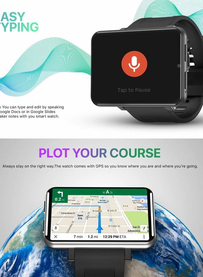 Rainbuvvy 4G Smart Watch 2.86 Inch Screen Android 7.1 3GB+32GB 5MP Camera 2700mAh Battery Smartwatch for Men - Image 4