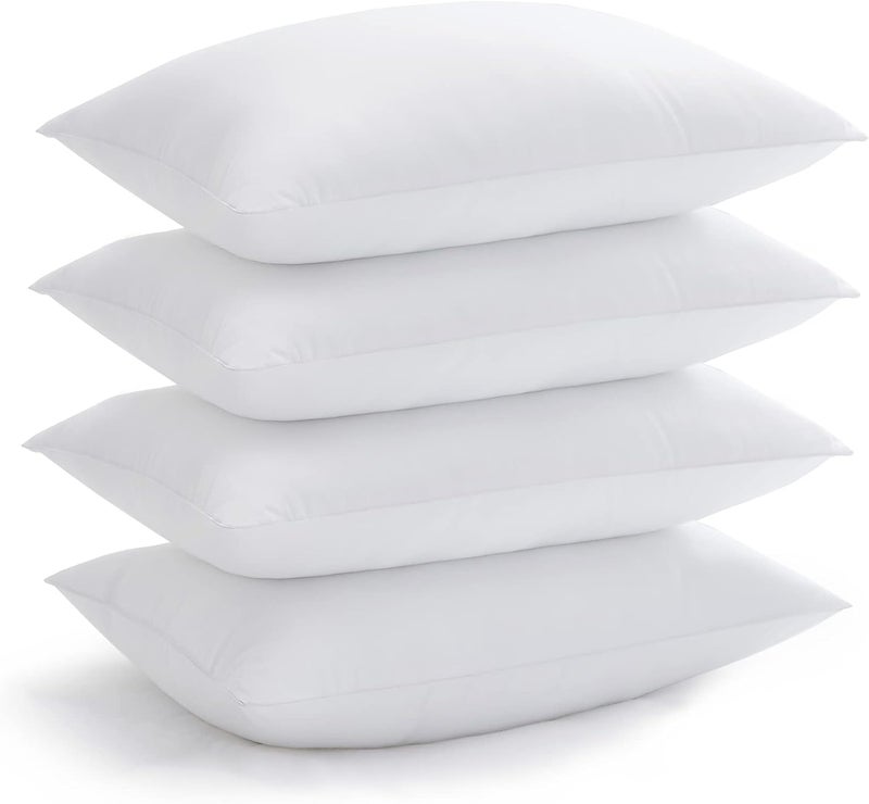 Acanva Bed Pillows for Sleeping, Cooling Hotel Quality with Premium Soft 3D Down Alternative Fill for Back, Stomach or Side Sleepers, King (Pack of 4), White - Image 1