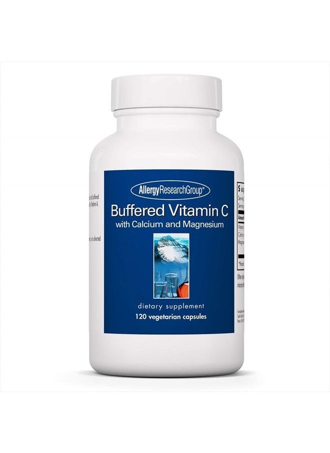 Allergy Research Group - Buffered Vitamin C - Antioxidant, Immune Support, Calcium/Mag - 120 Vegetarian Capsules - Image 1