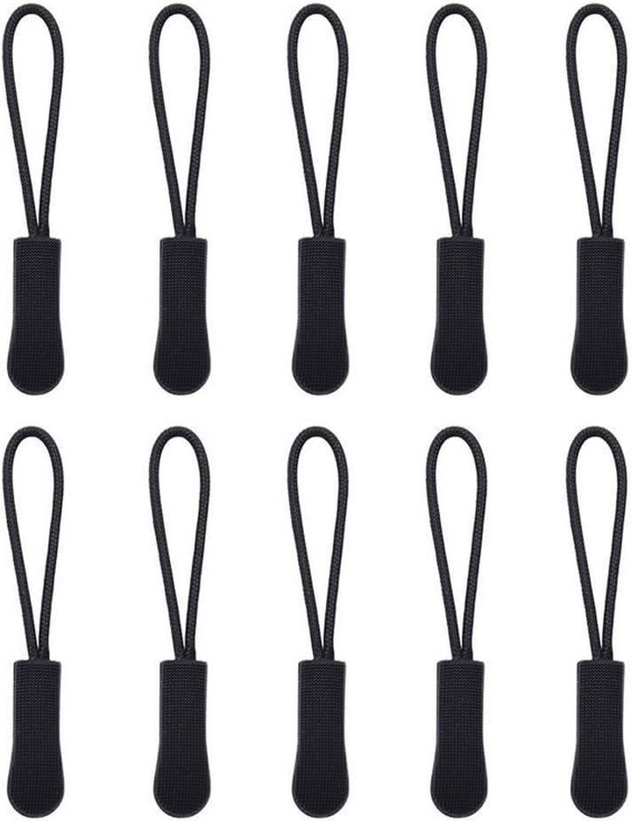 woobles 10 Pcs Outdoor Zipper Pulls Slider Cord Safe Rope Puller Ends Lock Buckle for Bag Backpacks Jackets - Image 1