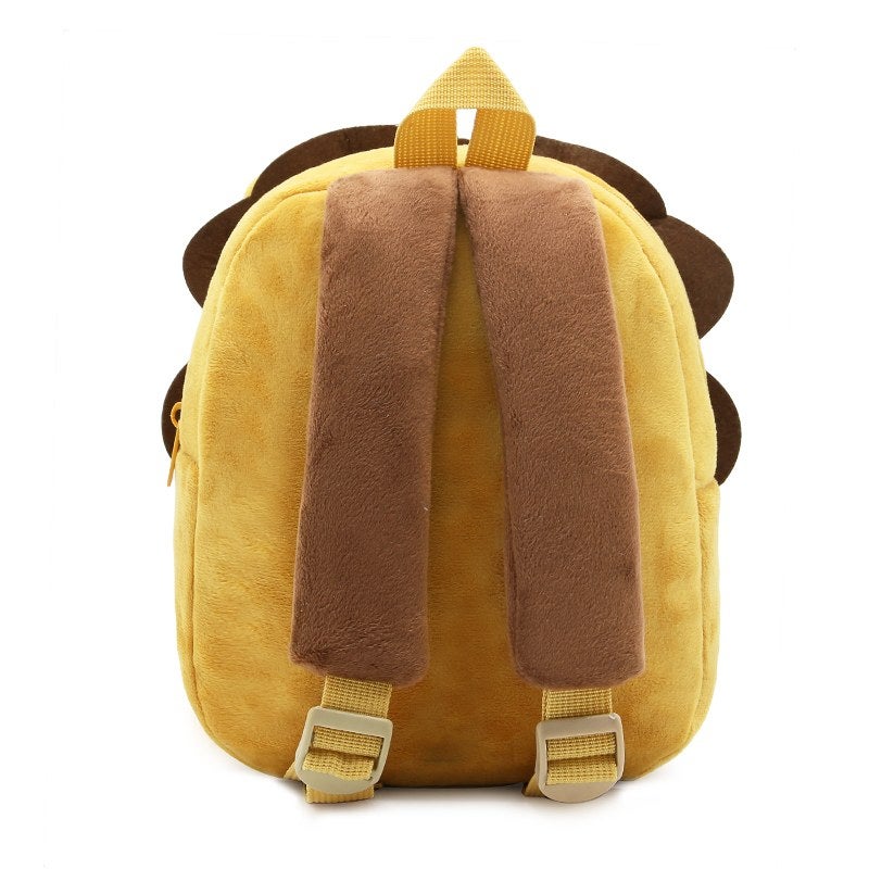 Plush Kids Backpack, Lion Animal Design, Soft Lightweight School Bag for Toddlers and Preschool Kids - Image 4