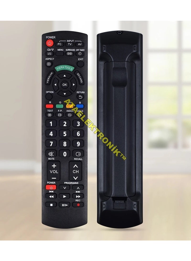 ATAELEKTRONİK - Panasonic TV Remote EE9816 RM-D920+ N2QAYB000752 TX-L55ET5 TH-P50X10A TH-P50G10A TH-P50S10A TH-P54S10A TX-P42XT50 TX-P50XT50 TX-LR32ET5 N2QAYB 000487 TX-L4 2E3E Universal Remote Control - All Models - Image 1