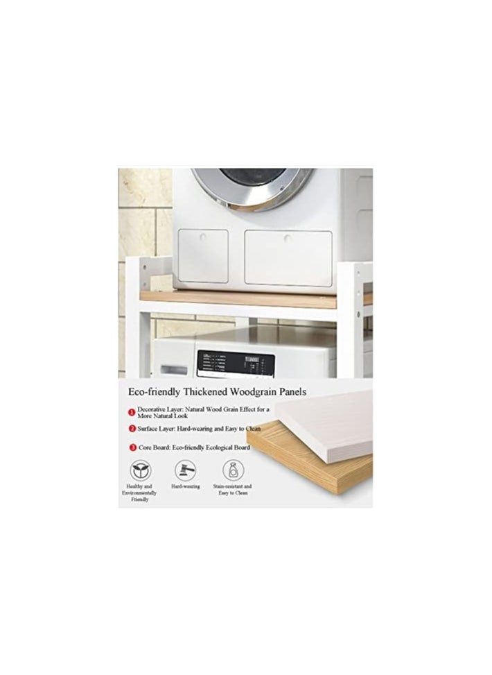 AL KHAYAM - Al khayam Laundry Space with Stackable Washer and Dryer Stand - 400KG Portable Rack for Over Washer Storage - Adjustable Front Load Kit - Image 1