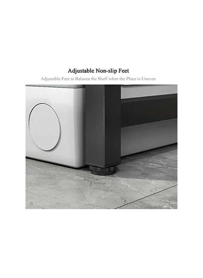 AL KHAYAM - Al khayam Laundry Space with Stackable Washer and Dryer Stand - 400KG Portable Rack for Over Washer Storage - Adjustable Front Load Kit - Image 1