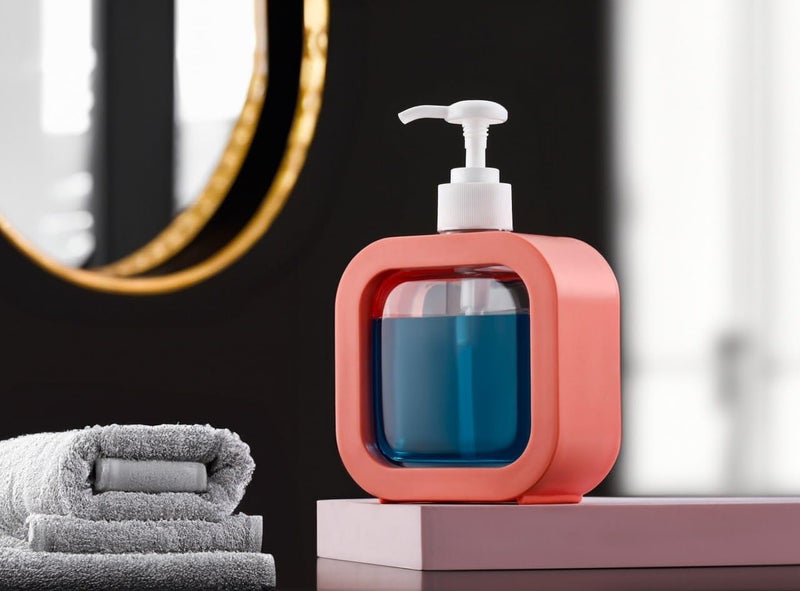 SADRUCHI Modern Dish & Hand Soap Dispenser - Small, Hand Wash Gel Dispenser Liquid Durable PET Plastic Pump Bottle for Kitchen & Bathroom Use - Image 3