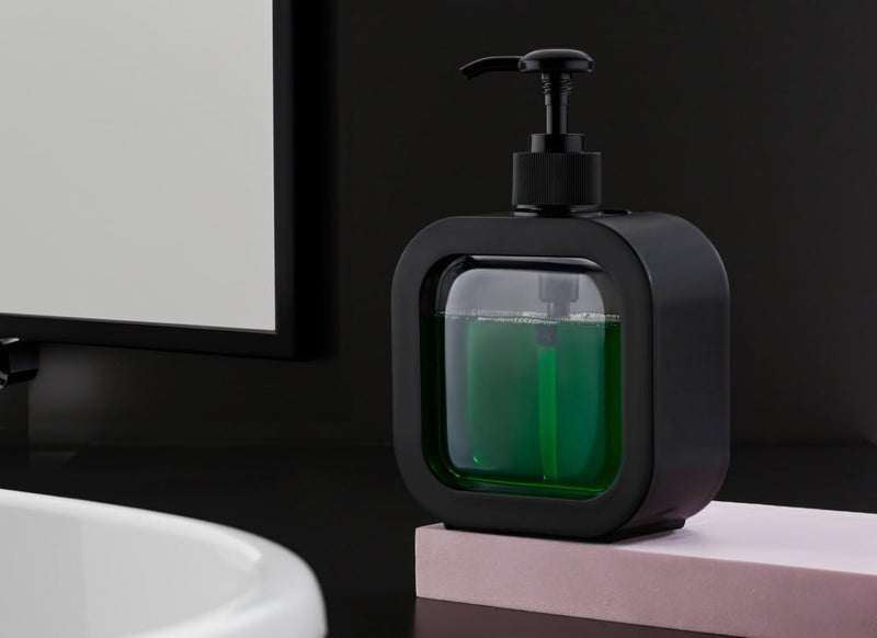 SADRUCHI Modern Dish & Hand Soap Dispenser - Small, Hand Wash Gel Dispenser Liquid Durable PET Plastic Pump Bottle for Kitchen & Bathroom Use - Image 2