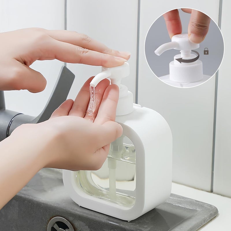 SADRUCHI Modern Dish & Hand Soap Dispenser - Small, Hand Wash Gel Dispenser Liquid Durable PET Plastic Pump Bottle for Kitchen & Bathroom Use - Image 4