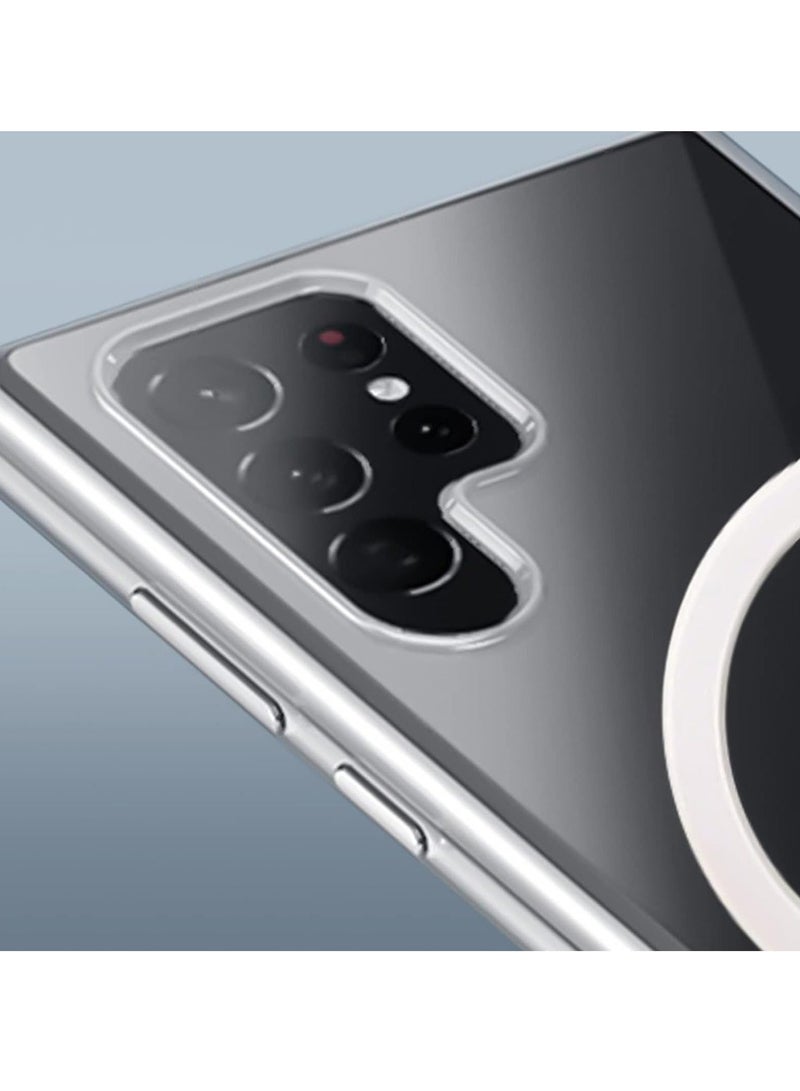 MUNTAQI Magsafe magnetic transparent Cover Compatible with Samsung Galaxy S22 Ultra(2022) - Shockproof Scratchproof Transparent Cover - Image 3