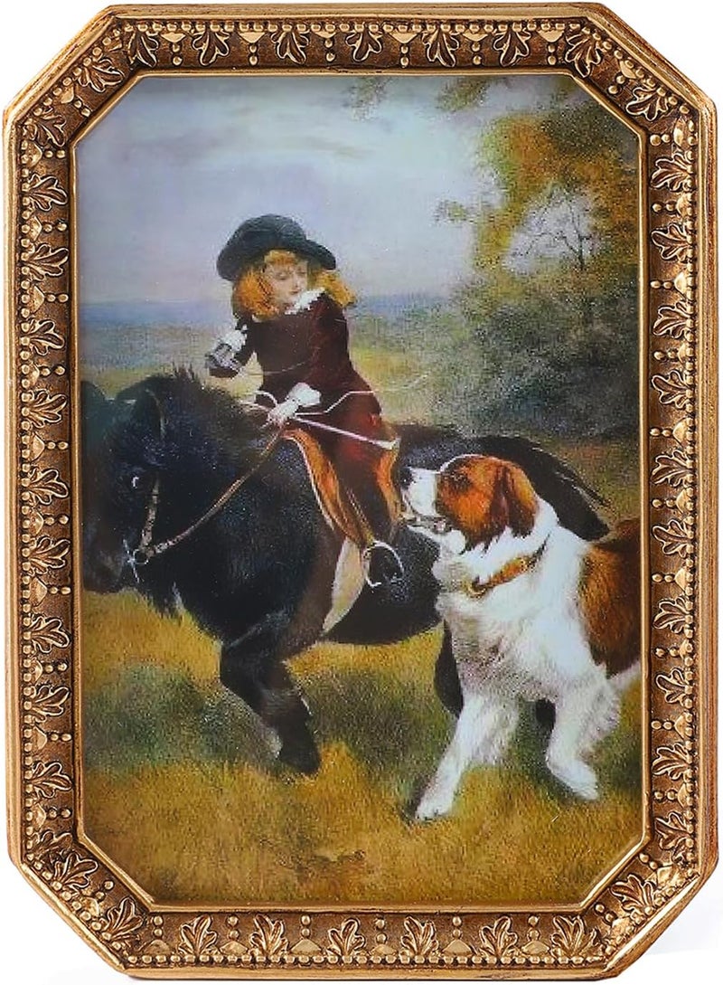SIKOO Vintage Picture Frame 4x6 Bronze Gold Reliable durability - Image 1