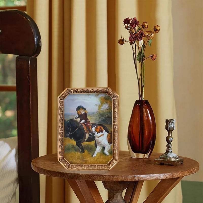 SIKOO Vintage Picture Frame 4x6 Bronze Gold Reliable durability - Image 2