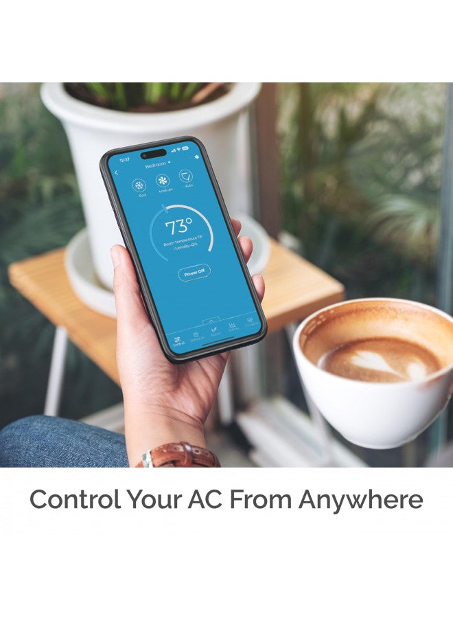 Cielo Breez Breez Eco | Smart AC Controller for Mini Split, Window, Portable ACS | WiFi, Alexa, Google, Siri Shortcuts, SmartThings, IFTTT, Free App, NO Subscriptions | Schedules, Geofencing, Comfy (Black)  - Image 2