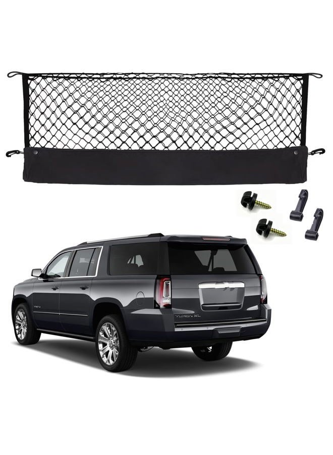 Hacyikee Envelope Style Cargo Net Compatible with Chevrolet Chevy Suburban, Cadillac Escalade GMC Yukon XL Denali SLE SLT AT4 New 2025 2024 2023 2022 2021 2020 2019-2015 Trunk Car Rear Tailgate Netting - Image 1