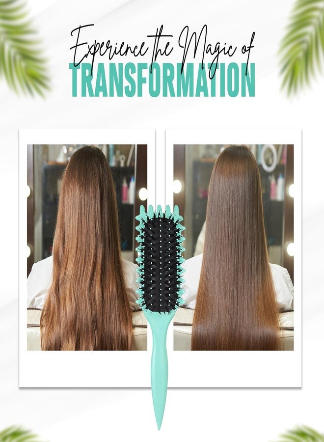 Combelle 5-in-1 Curl Hair Brush | Vegan Boar Bristles | Bio-Based PLA Handle | Detangling, Defining & Frizz Control for Curly & Wavy Hair | For Men & Women - Multicolor - Image 3