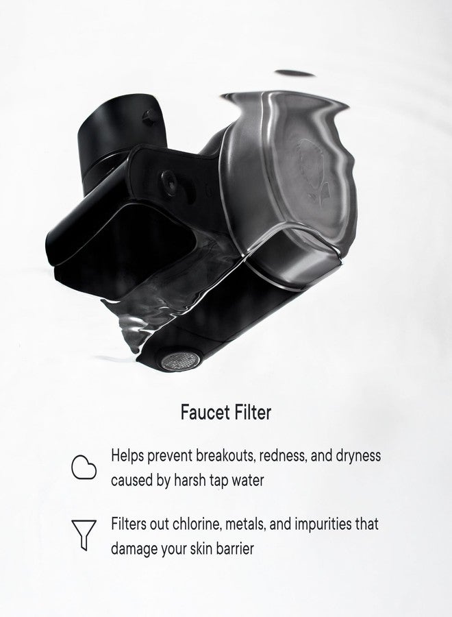 Qure Skincare Bathroom Sink Filter Water Faucet for Skin, Removes 99% Chlorine and Heavy Metals, Skin Hydration in 4 Weeks, Reduces Build-Up, Balances pH, Softer Skin & Hair - Black - Image 3
