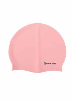 ENDLESS  Endless EL1019 Classic Comfortable Plain Silicon Swimming Cap | Pink | Material : Silicon | Fully Elastic Waterproof Swimming Cap for Long and Short Hair with Thicker Edge | For Adults, Women and Men  - Image 1