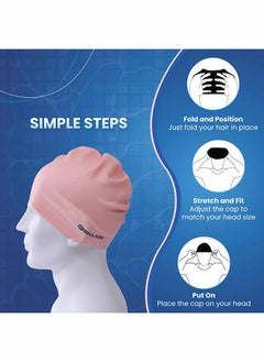 ENDLESS  Endless EL1019 Classic Comfortable Plain Silicon Swimming Cap | Pink | Material : Silicon | Fully Elastic Waterproof Swimming Cap for Long and Short Hair with Thicker Edge | For Adults, Women and Men  - Image 5