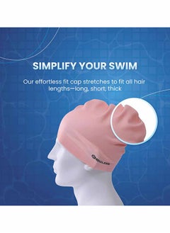 ENDLESS  Endless EL1019 Classic Comfortable Plain Silicon Swimming Cap | Pink | Material : Silicon | Fully Elastic Waterproof Swimming Cap for Long and Short Hair with Thicker Edge | For Adults, Women and Men  - Image 4