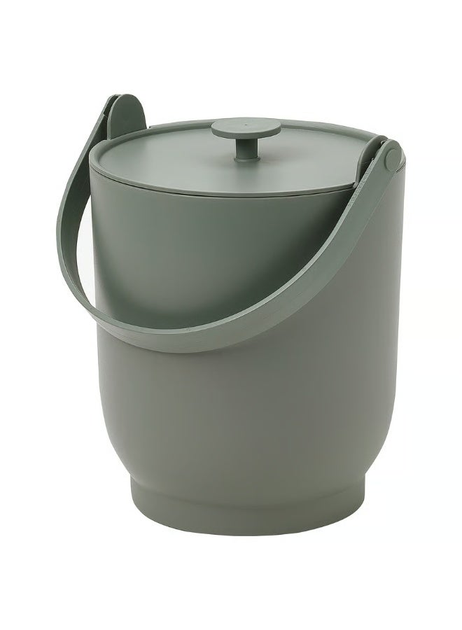 Bin With Lid For Organic Waste Grey Green 4 l - Image 1