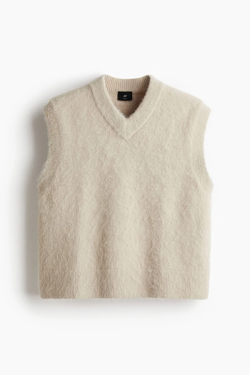 H&M  Loose Fit Fluffy sweater vest for Men | Best Price UAE