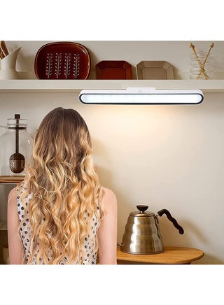 شريط إضاءة LED قابل لإعادة الشحن يعمل باللمس أسفل الخزانة، 35 × 48 × 300 مم، قابل للتعتيم مع 3 أوضاع ألوان، يعمل بمنفذ USB، مثالي للأرفف الجدارية والخزائن والمرايا وجانب السرير وإضاءة المطبخ، لون أبيض - view 5