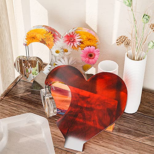 Wehous Large Photo Frame Resin Molds, Heart Shape Silicone Molds for Epoxy Resin, DIY Picture Frame Display Unique Mold for Resin Casting Art Crafts Table Home Decor Gift - Image 5