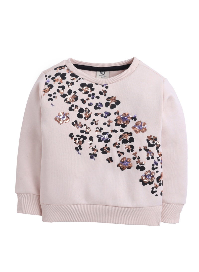 فكتور اند جين كنزة صوفية مطبوعة بالزهور للبنات قطن % - Image 3