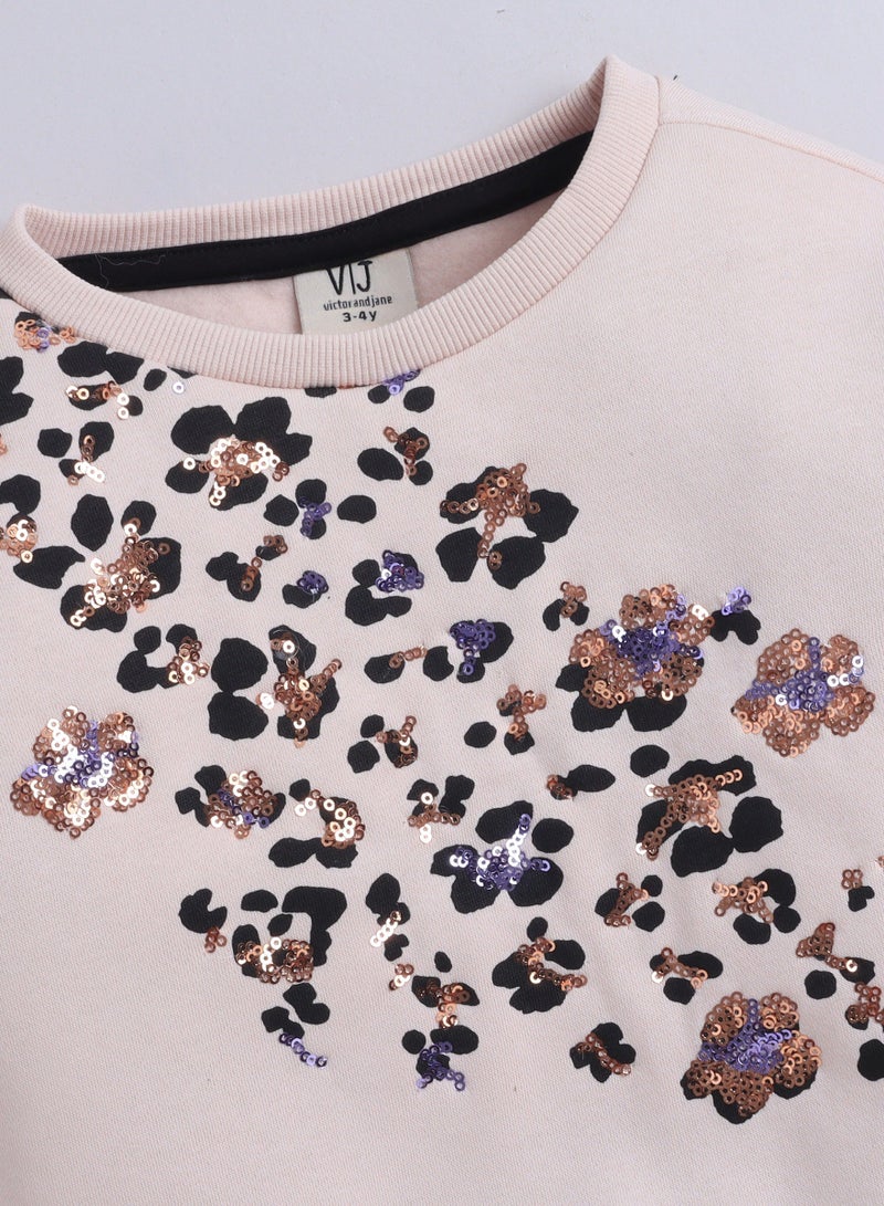 فكتور اند جين كنزة صوفية مطبوعة بالزهور للبنات قطن % - Image 4