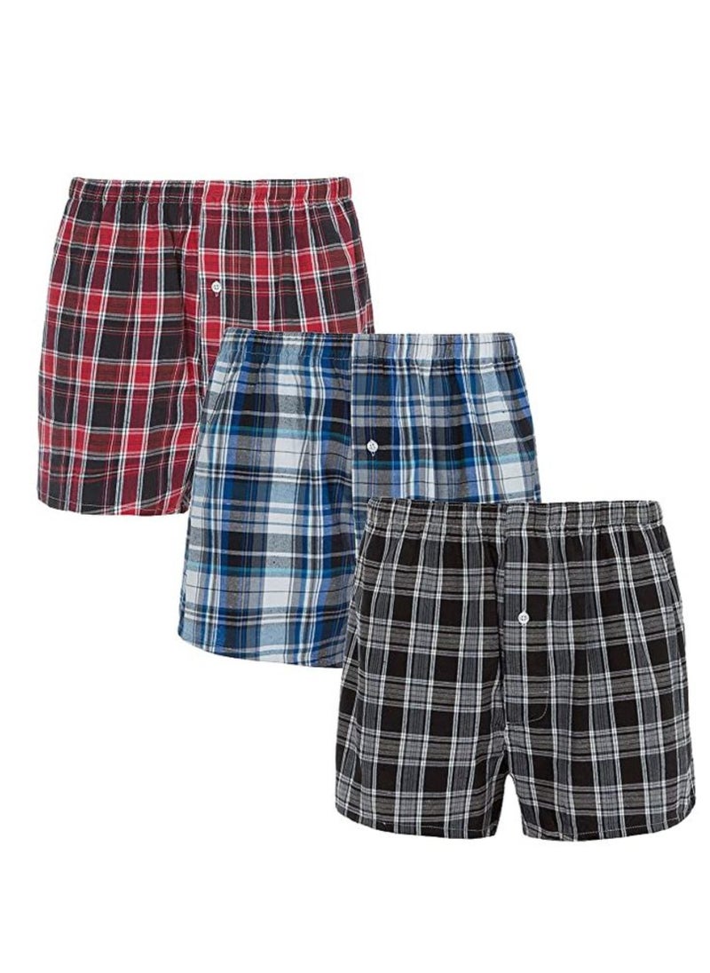Generic - Men Boxer Shorts, 3pcs, Breathable Soft Cotton - several Colours - Image 1