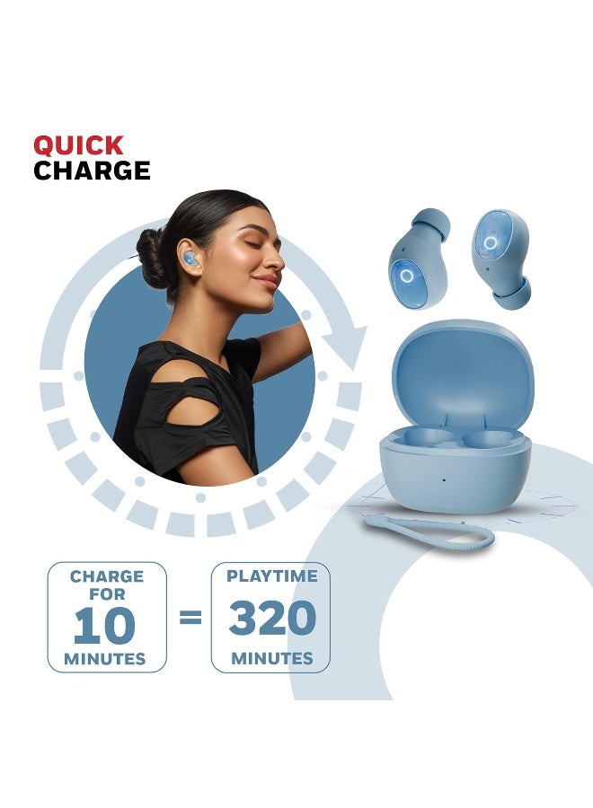 هوني ويل سماعات أذن بلوتوث Honeywell Moxie V1500 TWS مع 48 ساعة من وقت التشغيل، شحن سريع من نوع C، مقاومة للماء IPX4، بلوتوث V5.4، محركات 8mm*2، تحكم باللمس، مساعد صوتي، إلغاء الضوضاء - Image 4