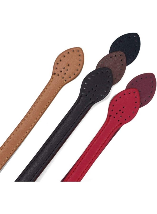 klarako 6pcs 24 Leather Purses Straps Leather Bag Handles Replacement Purse Straps Handbag Bag Wallet Straps (Red Black and Yellow Brown- Each Color 2pcs)  - Image 5