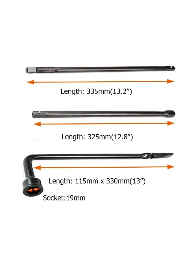 Dr.Roc DrRoc Spare Tire Tool Kit with Wheel Lug Wrench Spare Tire Kit Compatible with Ford Ranger 19982011 Explorer 20012002 Explorer Sport Trac 20012005 - Image 4