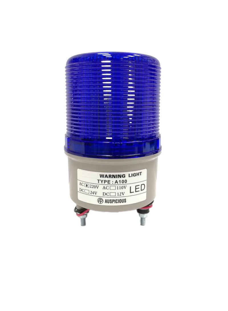 Auspicious Warning Light Rotary Blue LED Screw Mount A100 Auspicious 220VAC - Image 1