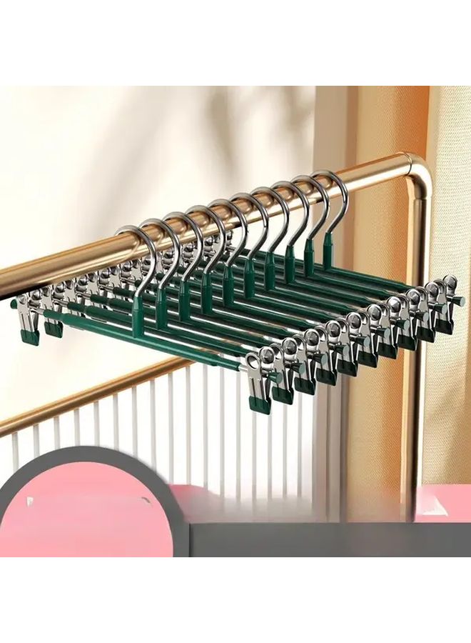 Pink Heavy Duty Iron Pants Hangers 4 Pack With Non Slip Hooks Curved Space Saving - Image 5