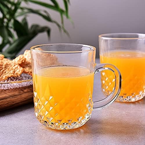 ZROY ENTERPRISE Premium Classic Glass Tea & Coffee Cup Set of 2-210 ML, for Transparent Espresso Cappuccino hot Chocolate, Milk Cup, Green Tea, Herbal Tea, Lemon Tea (Elegant, 2) - Image 4
